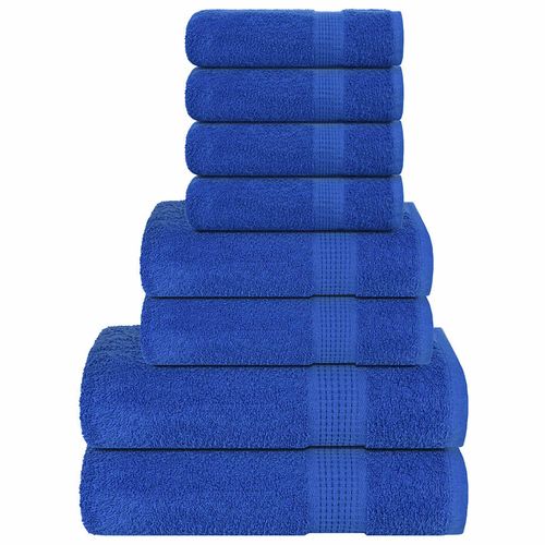 vidaXL 8 Piece Towel Set Blue 360 gsm 100% Cotton blue vidaXL