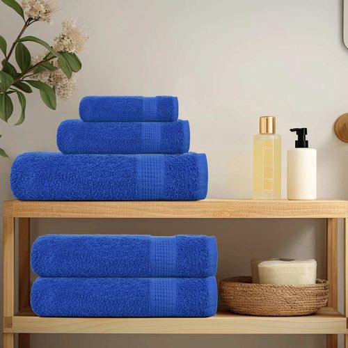 vidaXL 8 Piece Towel Set Blue 360 gsm 100% Cotton vidaXL