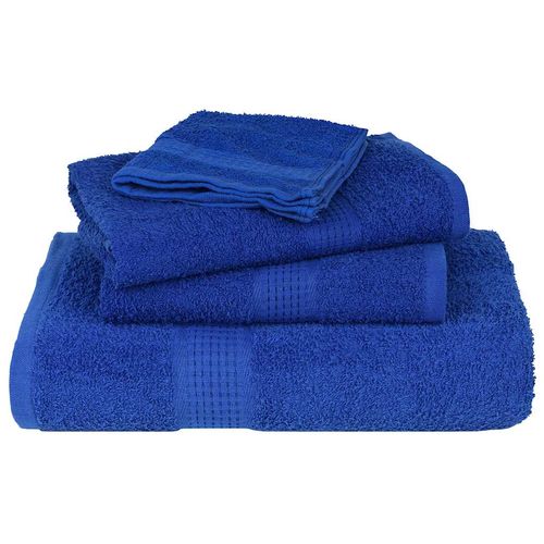 vidaXL 8 Piece Towel Set Blue 360 gsm 100% Cotton vidaXL