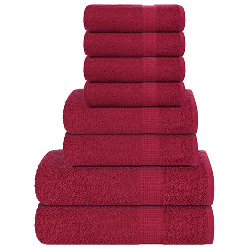 vidaXL 8 Piece Towel Set Blue 360 gsm 100% Cotton vidaXL