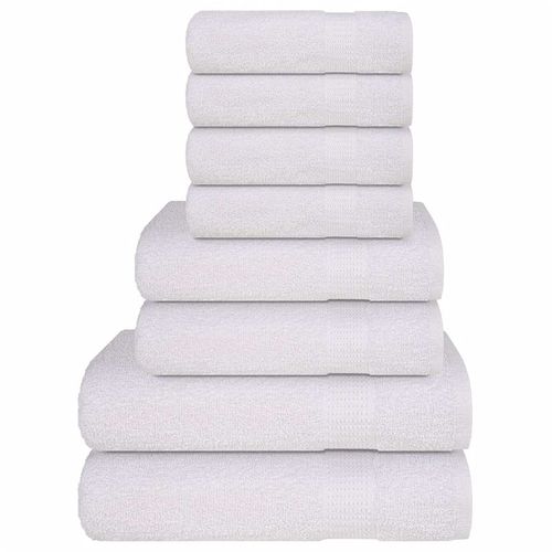 vidaXL 8 Piece Towel Set Blue 360 gsm 100% Cotton white vidaXL