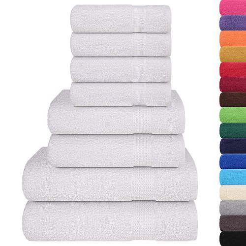vidaXL 8 Piece Towel Set Blue 360 gsm 100% Cotton vidaXL