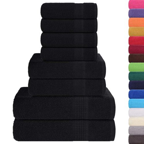 vidaXL 8 Piece Towel Set Blue 360 gsm 100% Cotton vidaXL