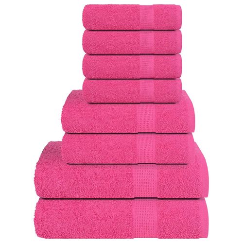 vidaXL 8 Piece Towel Set Blue 360 gsm 100% Cotton pink vidaXL