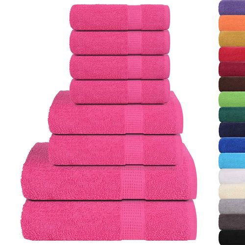 vidaXL 8 Piece Towel Set Blue 360 gsm 100% Cotton vidaXL