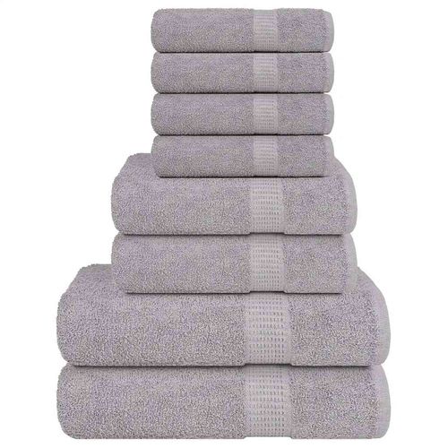 vidaXL 8 Piece Towel Set Blue 360 gsm 100% Cotton vidaXL