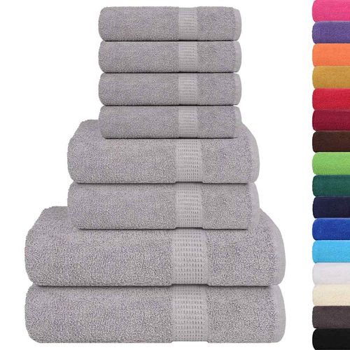 vidaXL 8 Piece Towel Set Blue 360 gsm 100% Cotton vidaXL