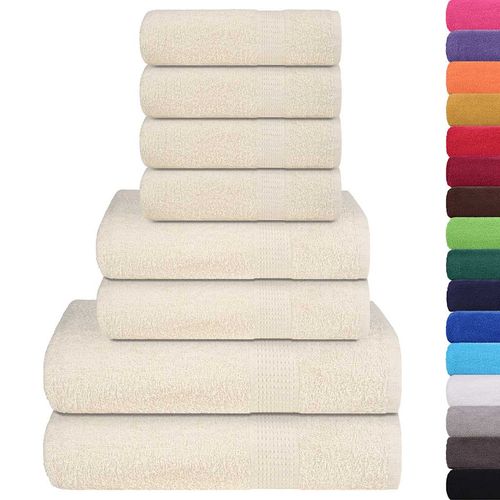 vidaXL 8 Piece Towel Set Blue 360 gsm 100% Cotton vidaXL