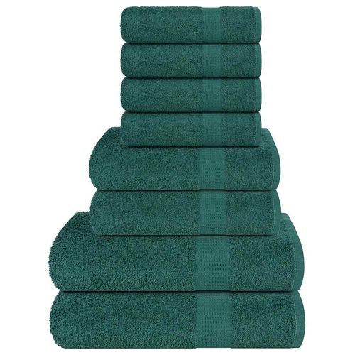 vidaXL 8 Piece Towel Set Blue 360 gsm 100% Cotton apple green vidaXL