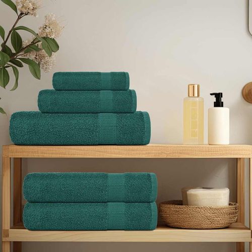 vidaXL 8 Piece Towel Set Blue 360 gsm 100% Cotton vidaXL