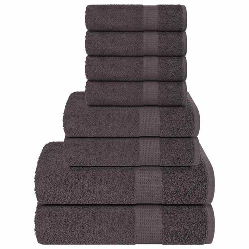 vidaXL 8 Piece Towel Set Blue 360 gsm 100% Cotton vidaXL