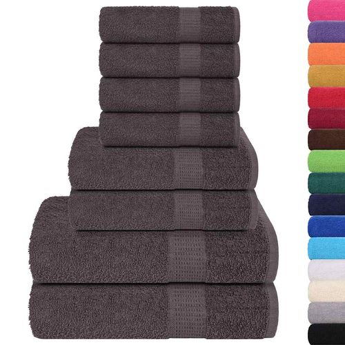 vidaXL 8 Piece Towel Set Blue 360 gsm 100% Cotton vidaXL
