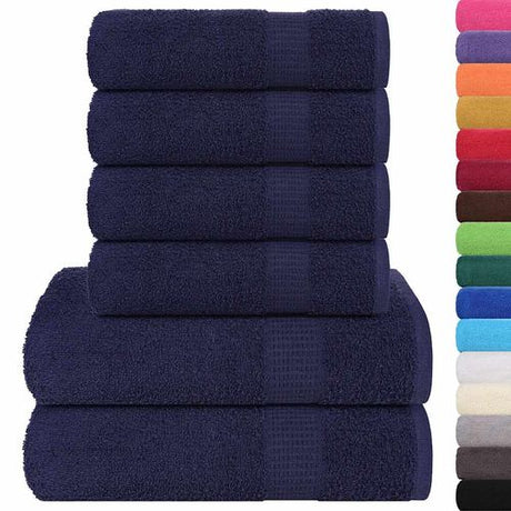 vidaXL Soft Grey Towel Set - 6-Piece Cotton Towels vidaXL
