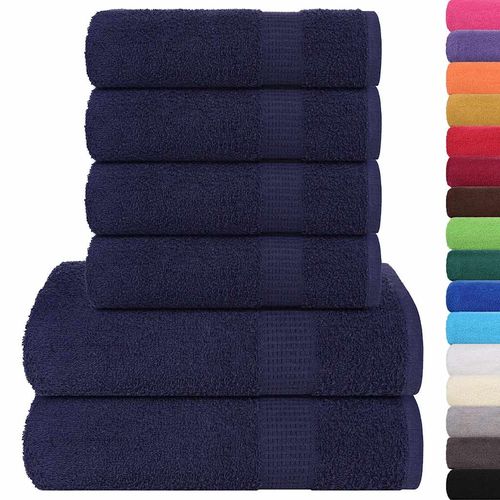 vidaXL 6 Piece Towel Set Anthracite 360 gsm 100% Cotton vidaXL