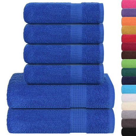 vidaXL Soft Grey Towel Set - 6-Piece Cotton Towels vidaXL