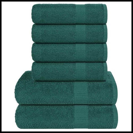 vidaXL Soft Grey Towel Set - 6-Piece Cotton Towels vidaXL