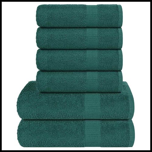 vidaXL 6 Piece Towel Set Anthracite 360 gsm 100% Cotton vidaXL