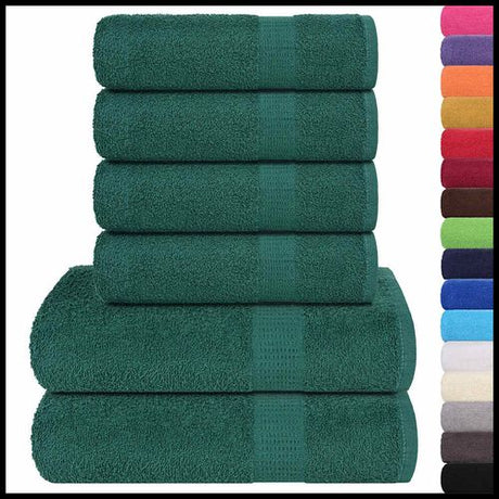 vidaXL Soft Grey Towel Set - 6-Piece Cotton Towels vidaXL