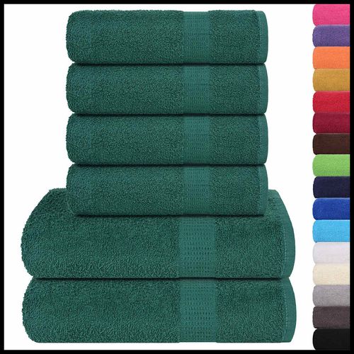 vidaXL 6 Piece Towel Set Anthracite 360 gsm 100% Cotton vidaXL
