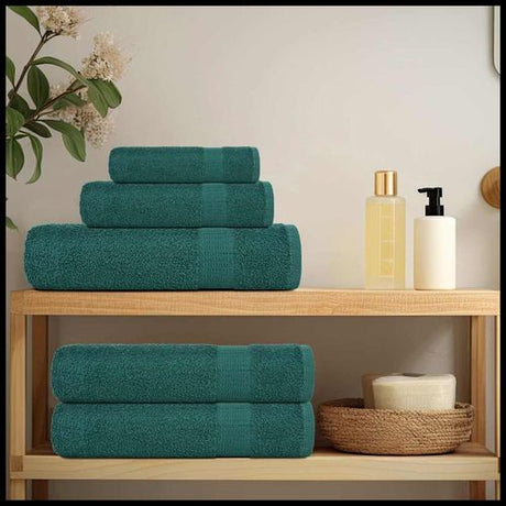 vidaXL Soft Grey Towel Set - 6-Piece Cotton Towels vidaXL