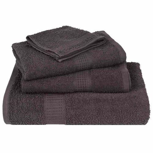 vidaXL 6 Piece Towel Set Anthracite 360 gsm 100% Cotton vidaXL