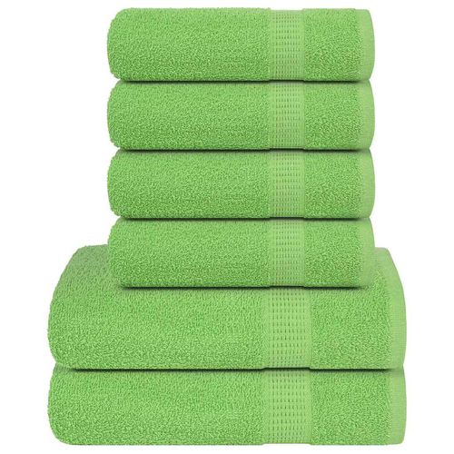 vidaXL 6 Piece Towel Set Anthracite 360 gsm 100% Cotton green vidaXL
