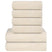 vidaXL Soft Grey Towel Set - 6-Piece Cotton Towels cream vidaXL