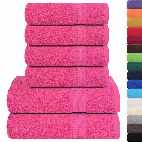 vidaXL 6 Piece Towel Set Anthracite 360 gsm 100% Cotton vidaXL