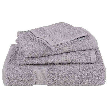 vidaXL Soft Grey Towel Set - 6-Piece Cotton Towels vidaXL