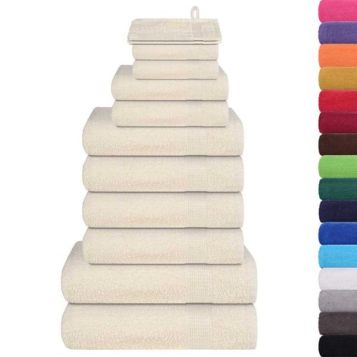 vidaXL 12 Piece Towel Set White 360 gsm 100% Cotton vidaXL