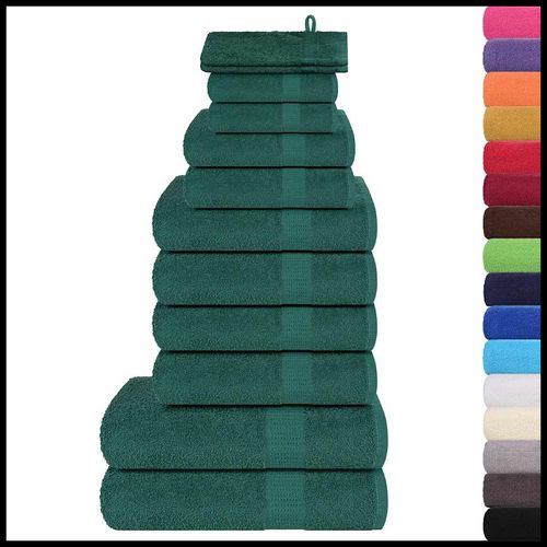 vidaXL 12 Piece Towel Set White 360 gsm 100% Cotton vidaXL