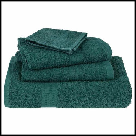 vidaXL Green Towel Set Soft Cotton Bathroom Towels vidaXL