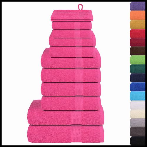 vidaXL 12 Piece Towel Set White 360 gsm 100% Cotton vidaXL