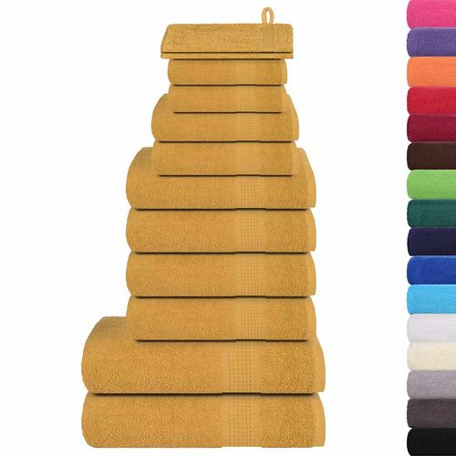 vidaXL 12 Piece Towel Set White 360 gsm 100% Cotton vidaXL