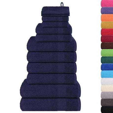 vidaXL Green Towel Set Soft Cotton Bathroom Towels vidaXL