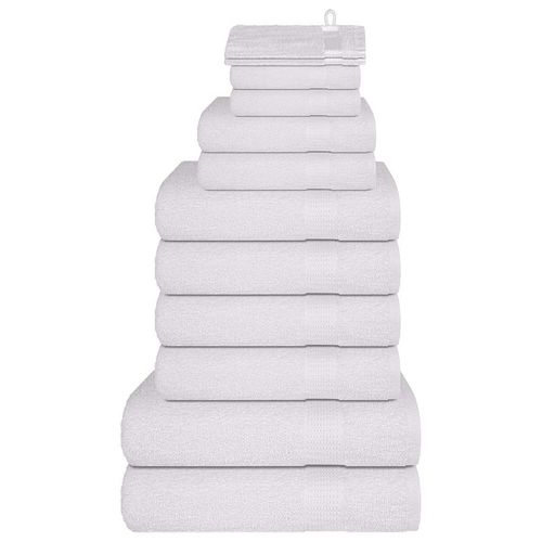 vidaXL 12 Piece Towel Set White 360 gsm 100% Cotton vidaXL