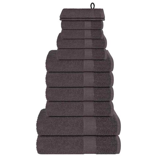vidaXL 12 Piece Towel Set White 360 gsm 100% Cotton anthracite vidaXL