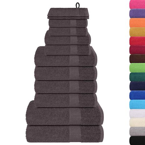 vidaXL 12 Piece Towel Set White 360 gsm 100% Cotton vidaXL
