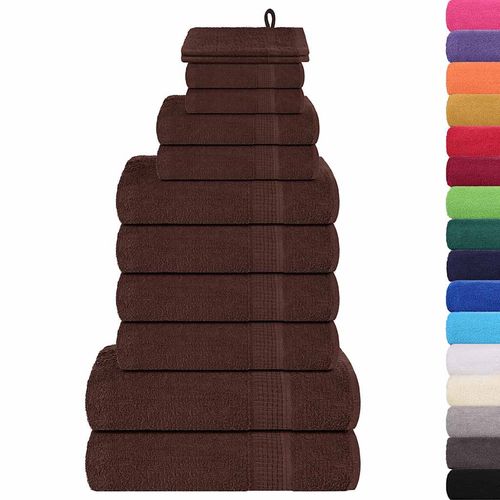 vidaXL 12 Piece Towel Set White 360 gsm 100% Cotton vidaXL