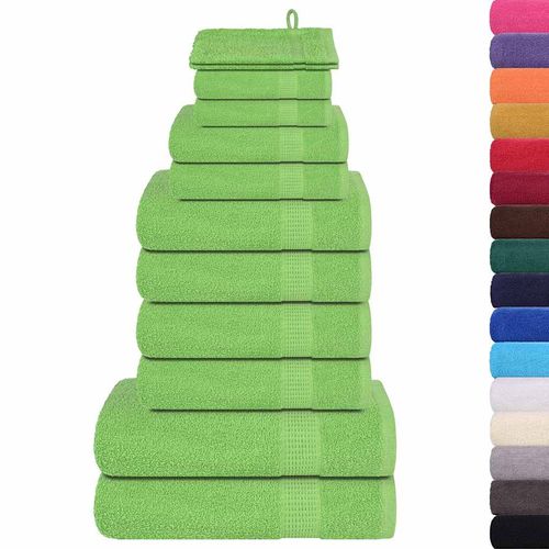 vidaXL 12 Piece Towel Set White 360 gsm 100% Cotton vidaXL
