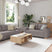 vidaXL Sofa Set with Cushion with Pillow 3 pcs Grey Fabric Taupe vidaXL
