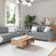 vidaXL Sofa Set with Cushion with Pillow 3 pcs Grey Fabric Light grey vidaXL