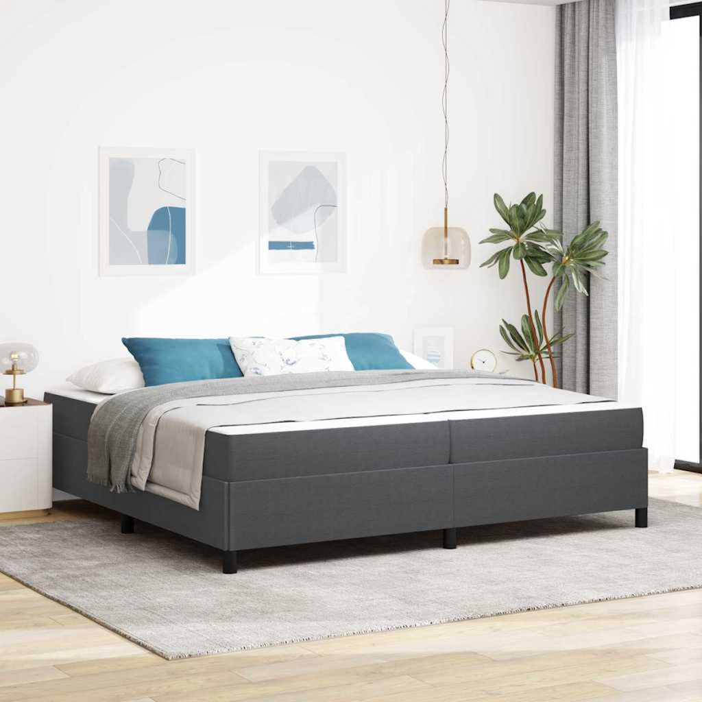 vidaXL Bed Frame Light grey 80 x 200 cm Corduroy fabric Dark grey 200 x 200 cm vidaXL