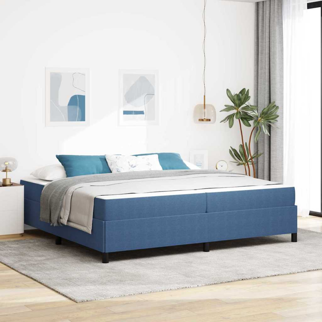 vidaXL Bed Frame Light grey 80 x 200 cm Corduroy fabric Blue 200 x 200 cm vidaXL