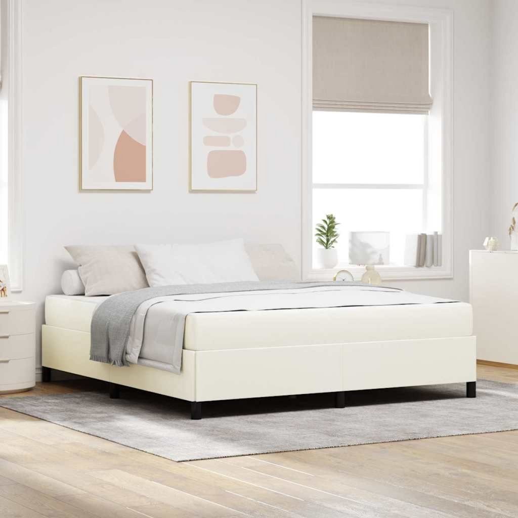 vidaXL Bed Frame Light grey 80 x 200 cm Corduroy fabric Cream 180 x 200 cm vidaXL