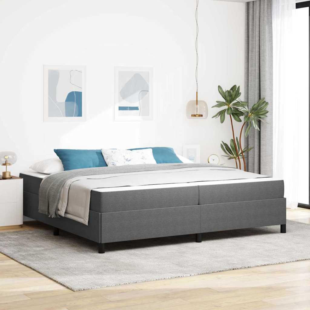 vidaXL Bed Frame Light grey 80 x 200 cm Corduroy fabric Light grey 200 x 200 cm vidaXL