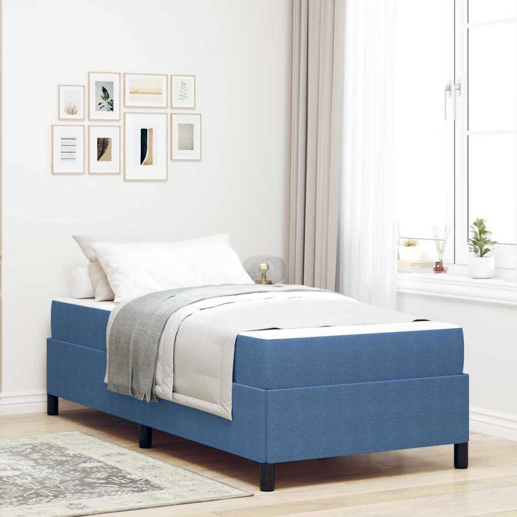 vidaXL Bed Frame Light grey 80 x 200 cm Corduroy fabric Blue 80 x 200 cm vidaXL
