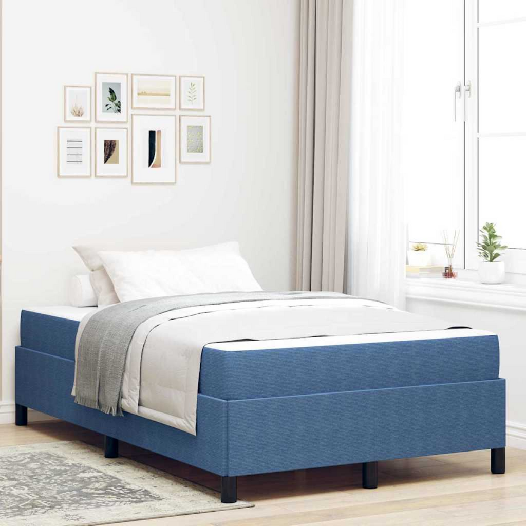 vidaXL Bed Frame Light grey 80 x 200 cm Corduroy fabric Blue 120 x 190 cm vidaXL