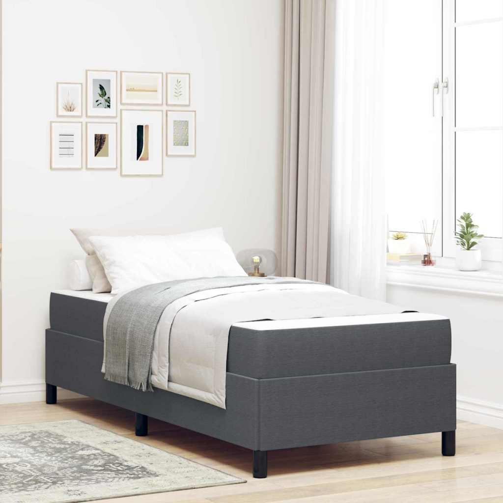 vidaXL Bed Frame Light grey 80 x 200 cm Corduroy fabric Dark grey 90 x 190 cm vidaXL