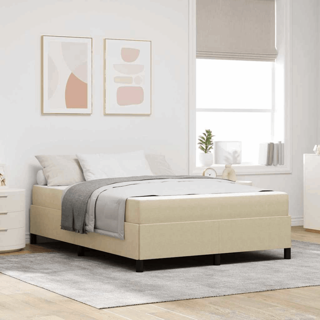 vidaXL Bed Frame Light grey 80 x 200 cm Corduroy fabric Light green grey 140 x 200 cm vidaXL
